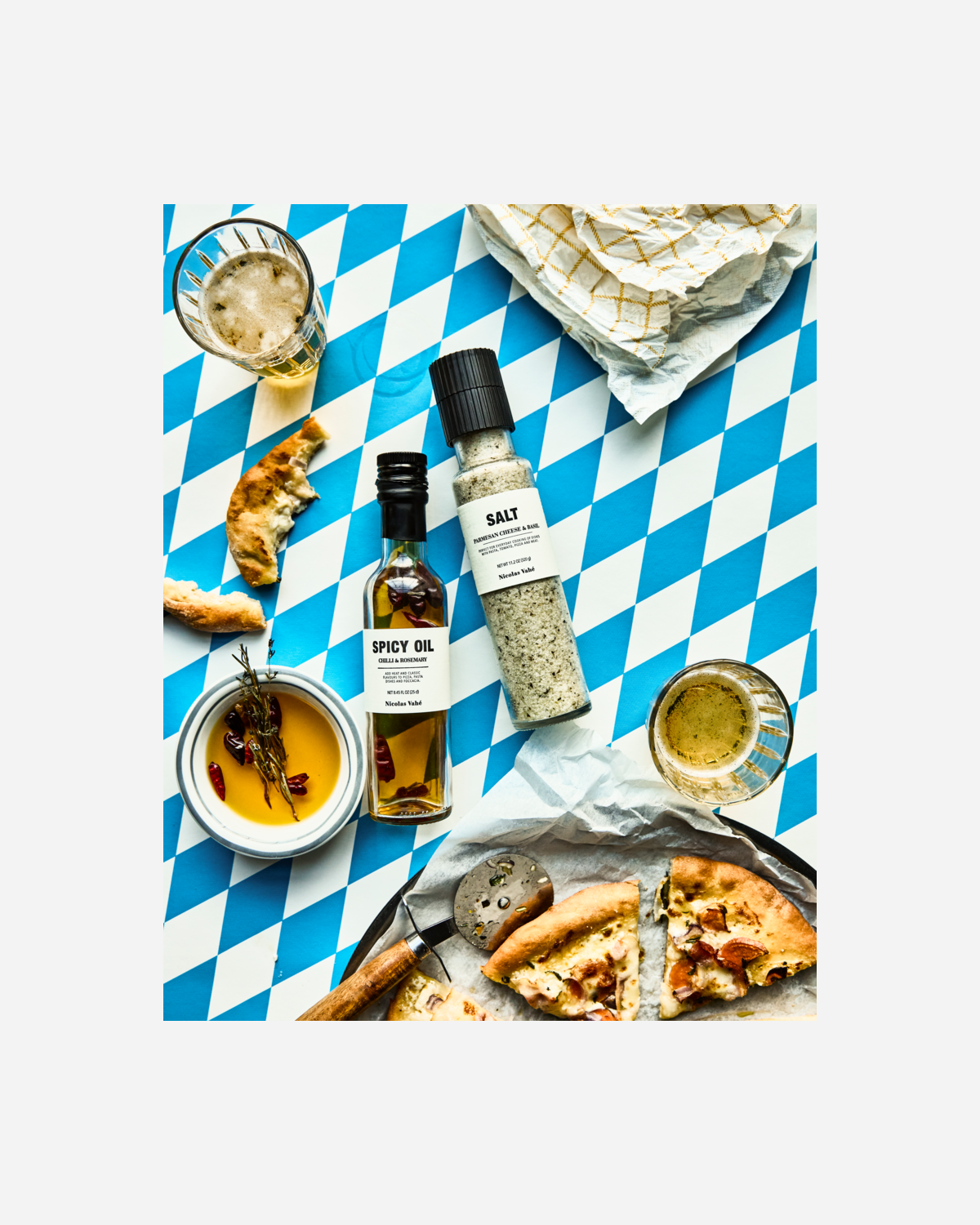 Gift box, Nicolas Vahé Pizza Kit - Seasoning & oil