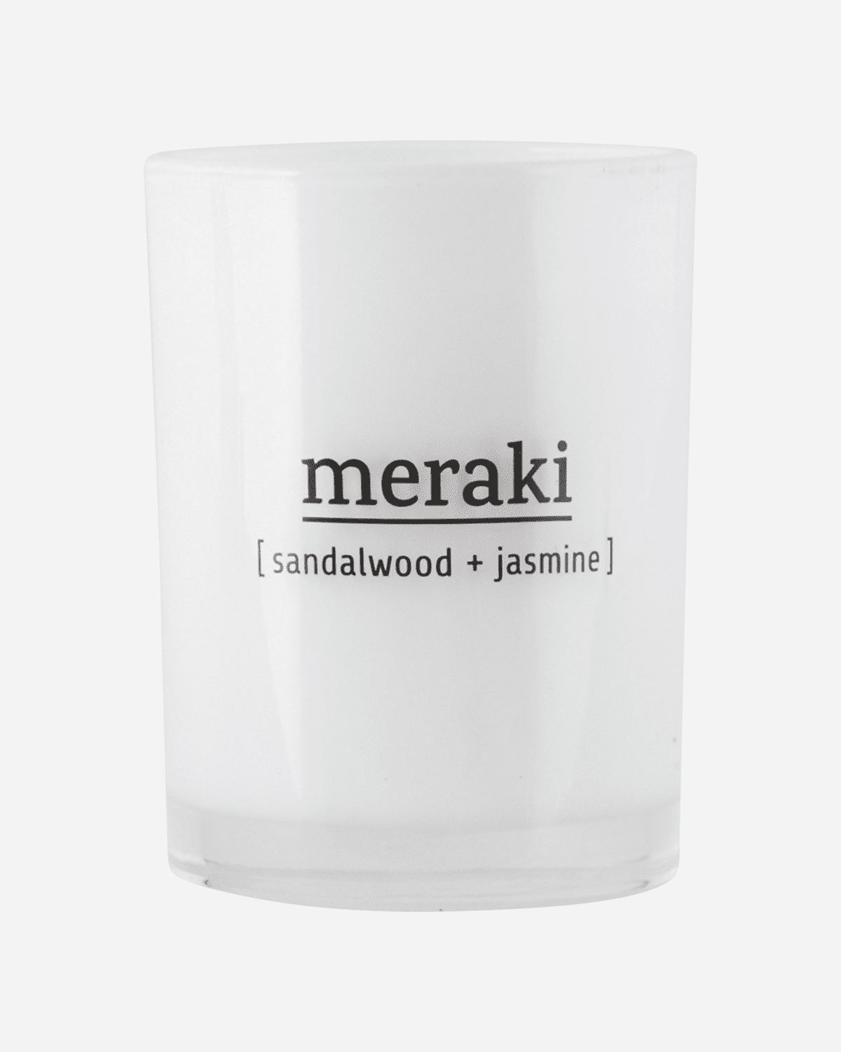 Scented candle, Sandalwood & jasmine, White