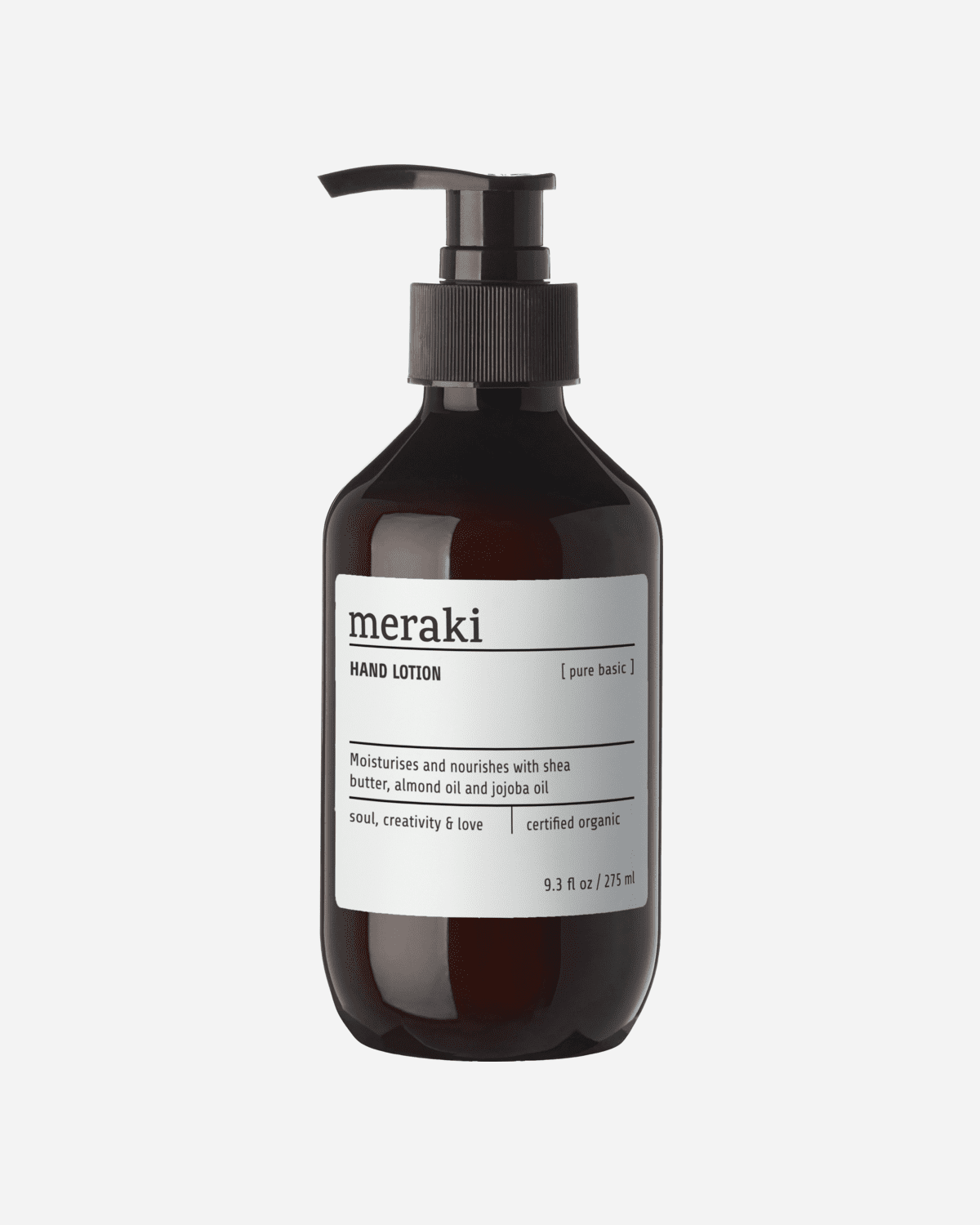 Hand lotion, Pure basic, Brown