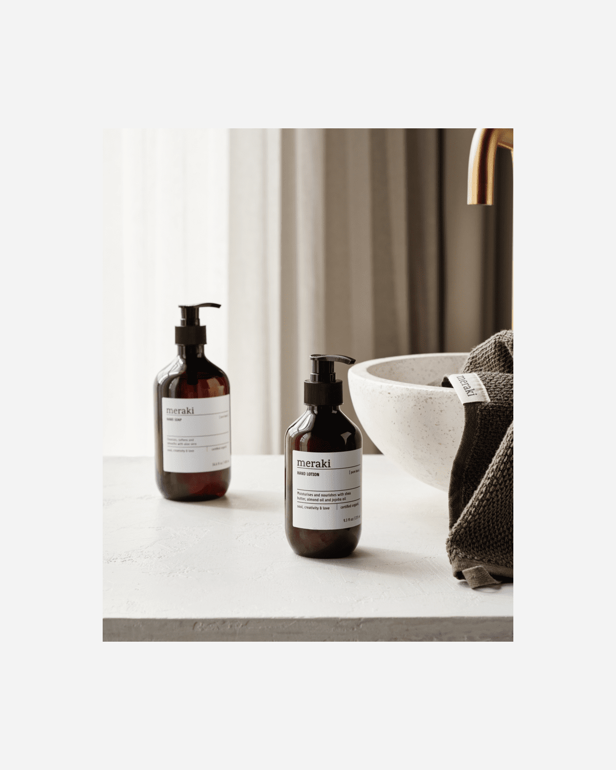 Hand lotion, Pure basic, Brown