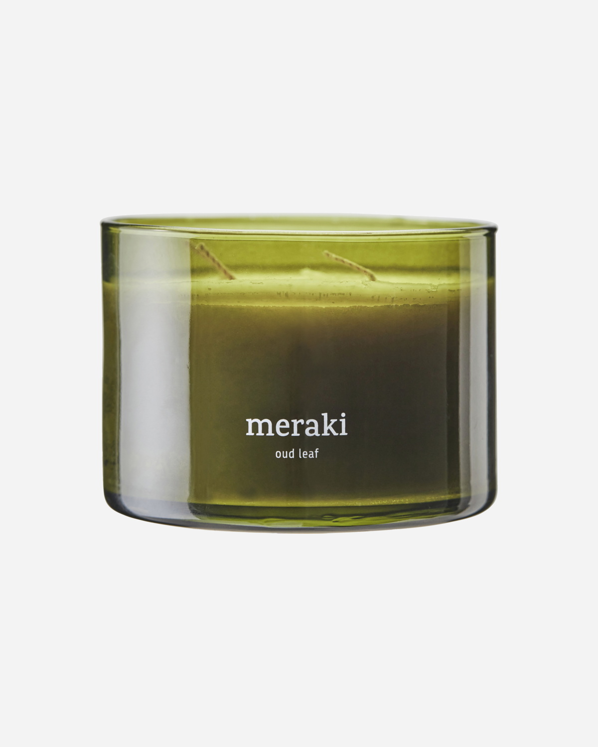 Scented candle, Oud leaf, Green